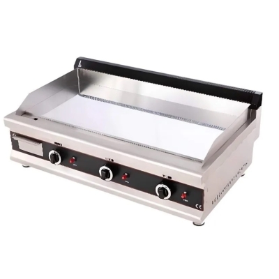 Plaque de cuisson en chrome à gaz 3 brûleurs